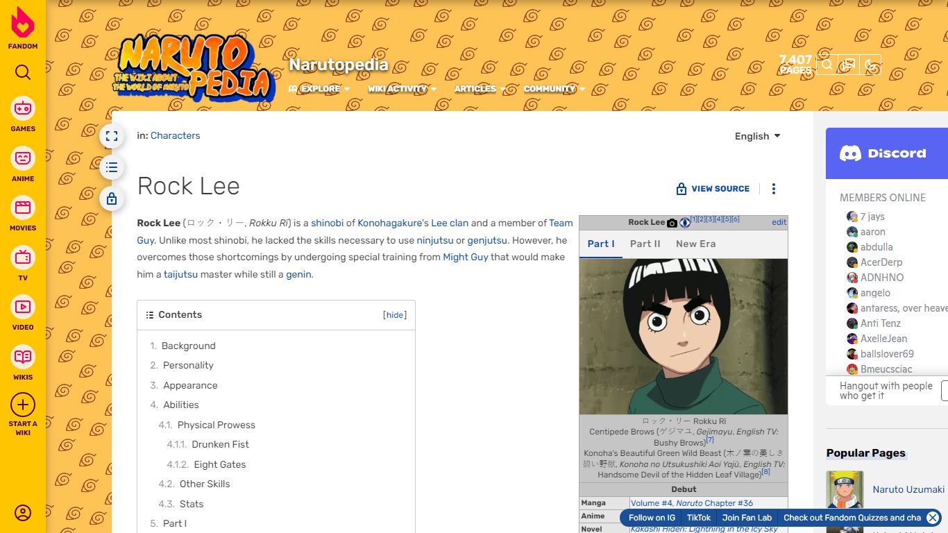 Rock Lee | Narutopedia | Fandom